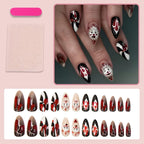 Press-On Nail Set Spooky Designs Easy Application