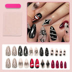 Press-On Nail Set Spooky Designs Easy Apply & Remove