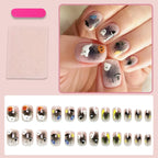 Press-On Nail Set Spooky Designs Easy Apply & Remove