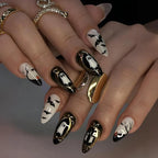 Press-On Nail Set Spooky Designs Easy Apply & Remove