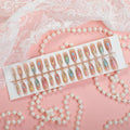 Press-On Nail Set Star Pattern Pre-Glued Multiple Sizes