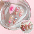 Press-On Nail Set Star Pattern Quick Application & Chip-Resistant