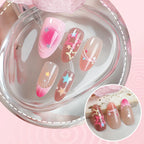 Press-On Nail Set Star Pattern Quick Application & Chip-Resistant