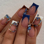 Press-On Nail Set Stone Embellishments & Application Tool
