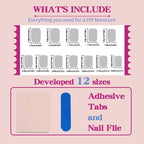 Press-On Nail Set Stone Embellishments & Application Tool