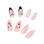 Press-On Nail Set Strawberry Designs 24-Count