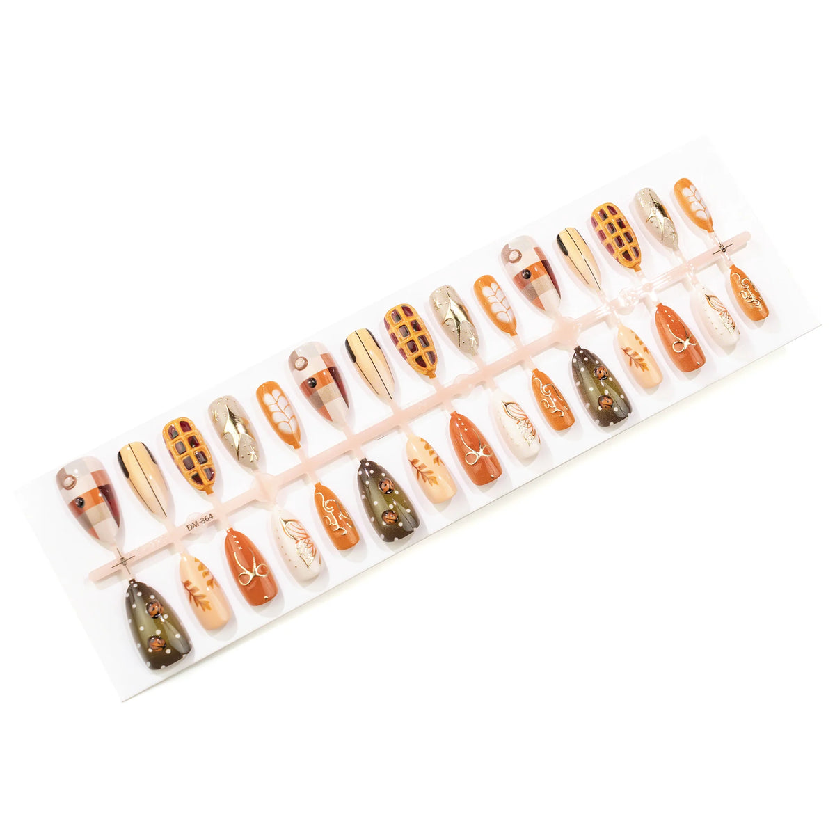 Press-On Nail Set Ten Designs Easy Application Long-Lasting
