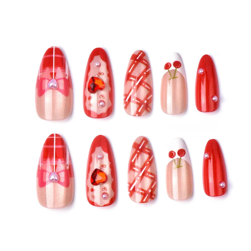 Press-On Nail Set Themed Designs Easy Application