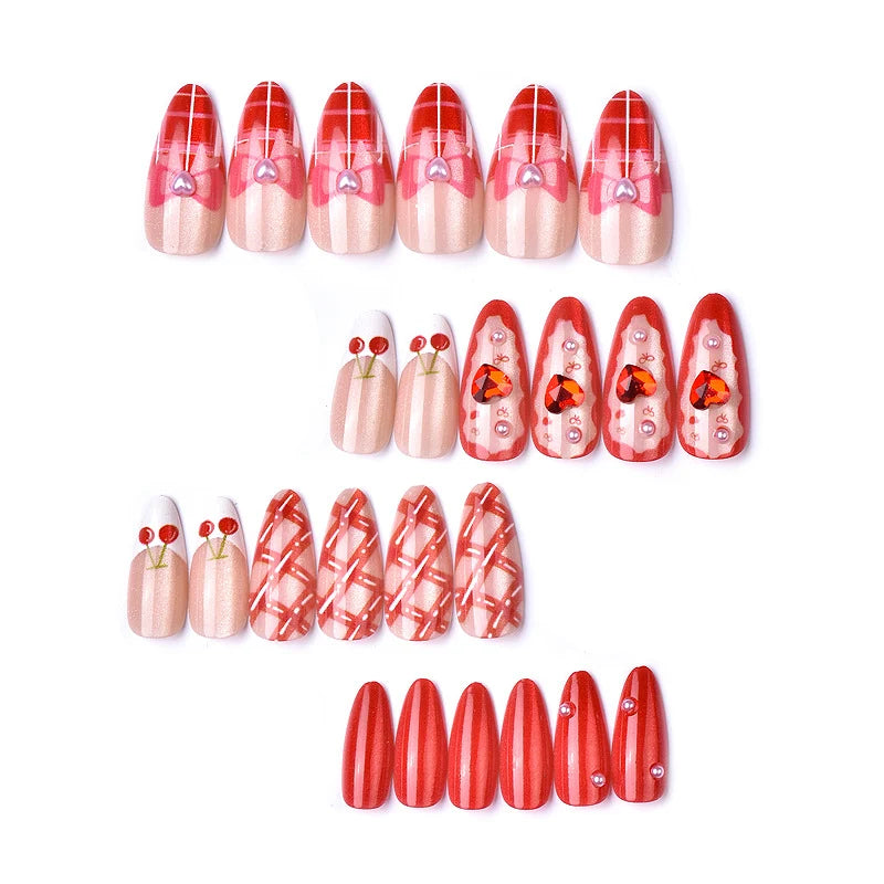 Press-On Nail Set Themed Designs Easy Application