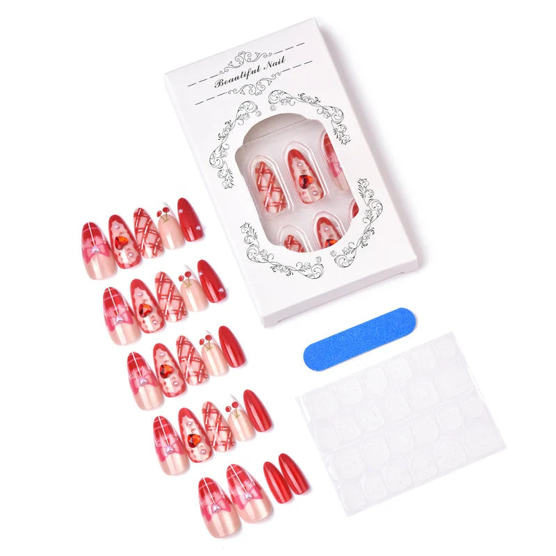 Press-On Nail Set Themed Designs Easy Application