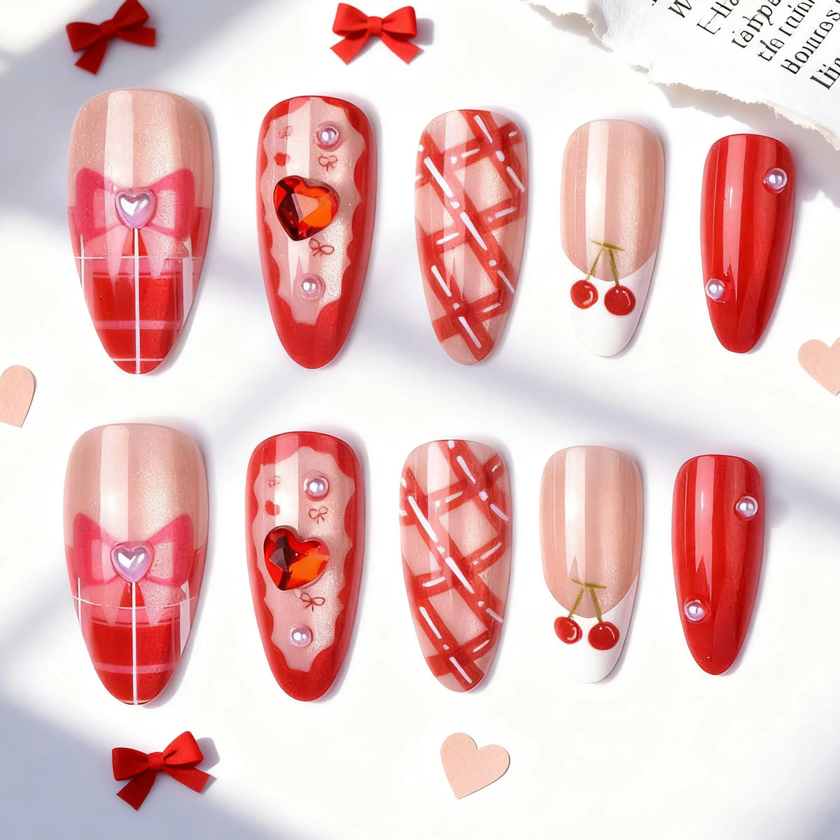 Press-On Nail Set Themed Designs Easy Application