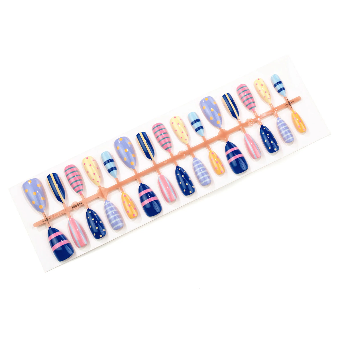 Press-On Nail Set Trendy Patterns & Pre-Applied Adhesive