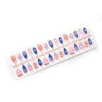 Press-On Nail Set Vibrant Floral Designs Easy Application