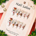Press-On Nail Set Winter Designs Adhesive Tabs