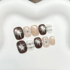 Press-On Nail Tips 3D Floral Reusable & Easy Application
