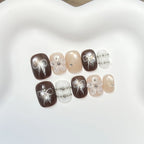 Press-On Nail Tips 3D Floral Reusable & Easy Application