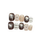 Press-On Nail Tips 3D Floral Reusable & Easy Application