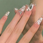 Press-On Nail Tips No Glue Rhinestone & Glitter