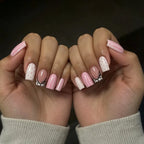 Press-On Nail Tips Polka Dot & Striped Easy Application