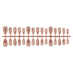 Press-On Nail Tips Reusable Floral & Rhinestone