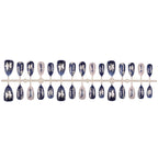 Press-On Nail Tips Set 30 Pieces Floral Designs