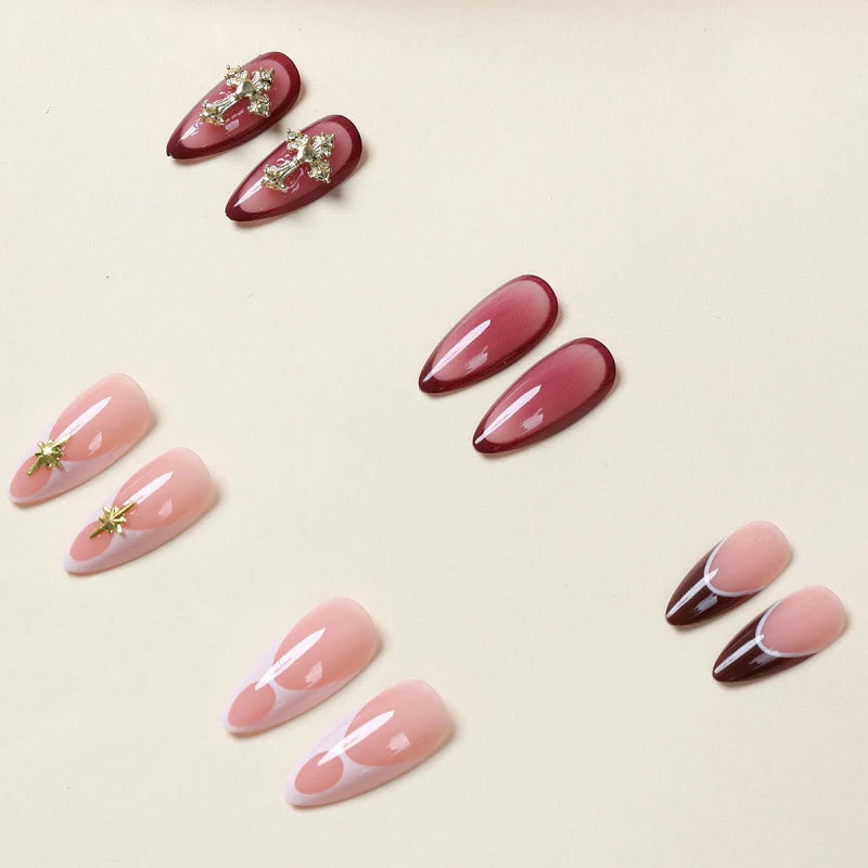 Press-On Nails Artistic Multi-Design Reusable & Easy Application