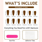 Press-On Nails Black & White Patterns Comfortable Fit