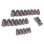 Press-On Nails Butterfly Design 24-Piece Easy Application