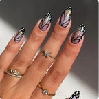 Press-On Nails Butterfly Design 24-Piece Easy Application