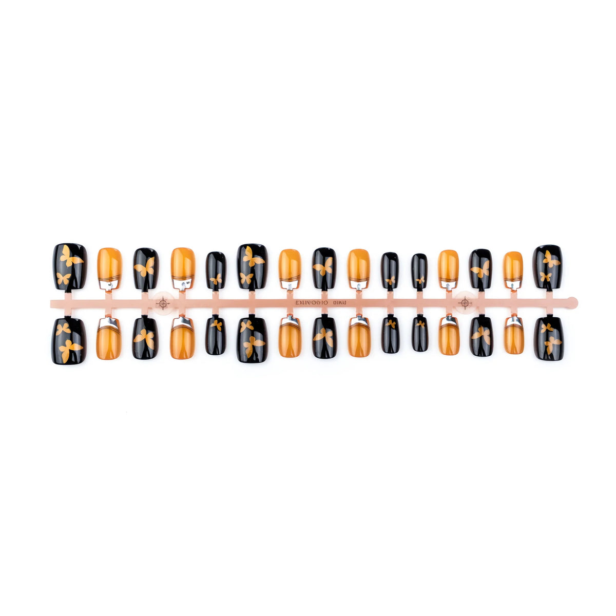 Press-On Nails Butterfly Design Easy Application & Multiple Sizes