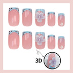 Press-On Nails Delicate Floral Multiple Sizes