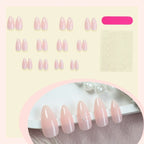 Press-On Nails Delicate Pattern Easy Apply & Long-Lasting Shine
