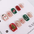 Press-On Nails Festive Handmade Designs & Easy Adhesive