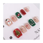 Press-On Nails Festive Handmade Designs & Easy Adhesive