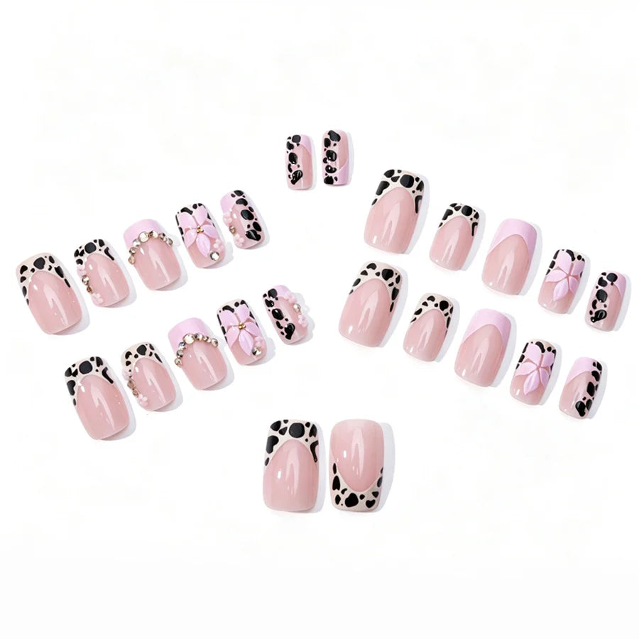 Press-On Nails Floral & Abstract Designs Easy Application