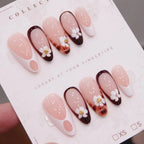 Press-On Nails Floral Design Comfortable Fit 24 Count