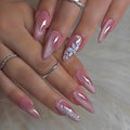 Press-On Nails Floral Design Easy Application