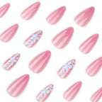 Press-On Nails Floral Design Easy Application