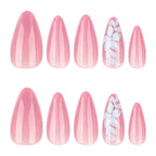 Press-On Nails Floral Design Easy Application