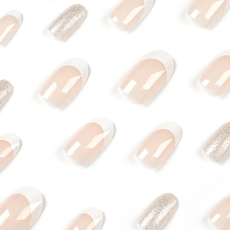 Press-On Nails French Tip Reusable & Quick Application