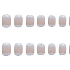 Press-On Nails French Tip Rhinestone Glue-On