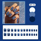 Press-On Nails Full Coverage Glitter Reusable