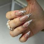 Press-On Nails Glitter & Intricate Designs Easy Apply