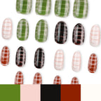 Press-On Nails Handcrafted Patterned Glossy Finish