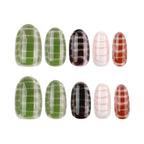 Press-On Nails Handcrafted Patterned Glossy Finish