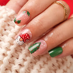 Press-On Nails Holiday Designs Gel Polish & Buffing Strips