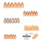 Press-On Nails Leopard & Floral Reusable Easy Application