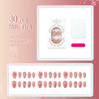 Press-On Nails Long-Lasting Floral Design Multi-Size