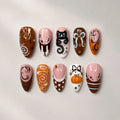 Press-On Nails Playful Designs Easy Application