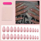 Press-On Nails Polka Dot Pointed Easy Application